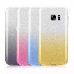Wholesale Galaxy S7 Edge Shiny Armor Hybrid Case (Hot Pink)